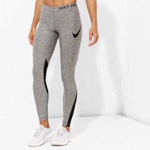 Nike Pro Tight Fit Heather Gray Performance Leggings